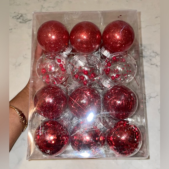 Shatterproof Christmas Ball Ornaments - (60mm/2.36", 24Pcs Red) - Picture 3 of 8
